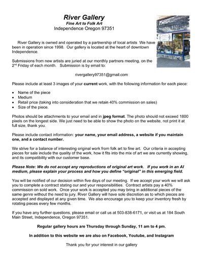 Prospective Artists Document